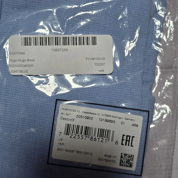 Hugo Men's Blue Dress Shirt - Slim - Picture 4 of 5